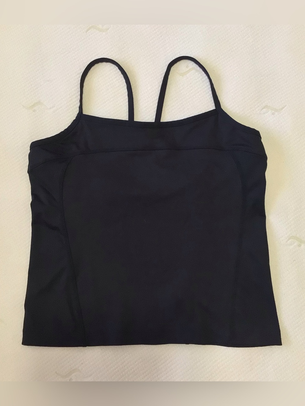 Everlast Womens Medium Black Athletic Tank Top Nylon Spandex Built in Bra